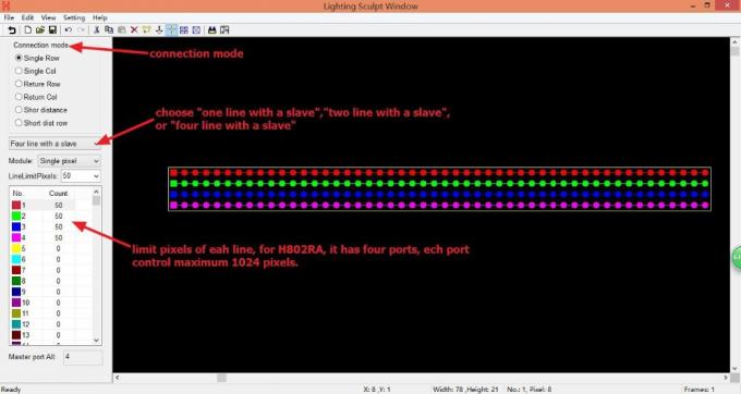 ۴۰۹۶ پیکسل Salve DMX LED Controller H802RA ۴ پورت مواد آلومینیومی 0
