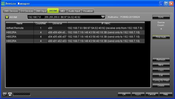 ۴۰۹۶ پیکسل Salve DMX LED Controller H802RA ۴ پورت مواد آلومینیومی 11